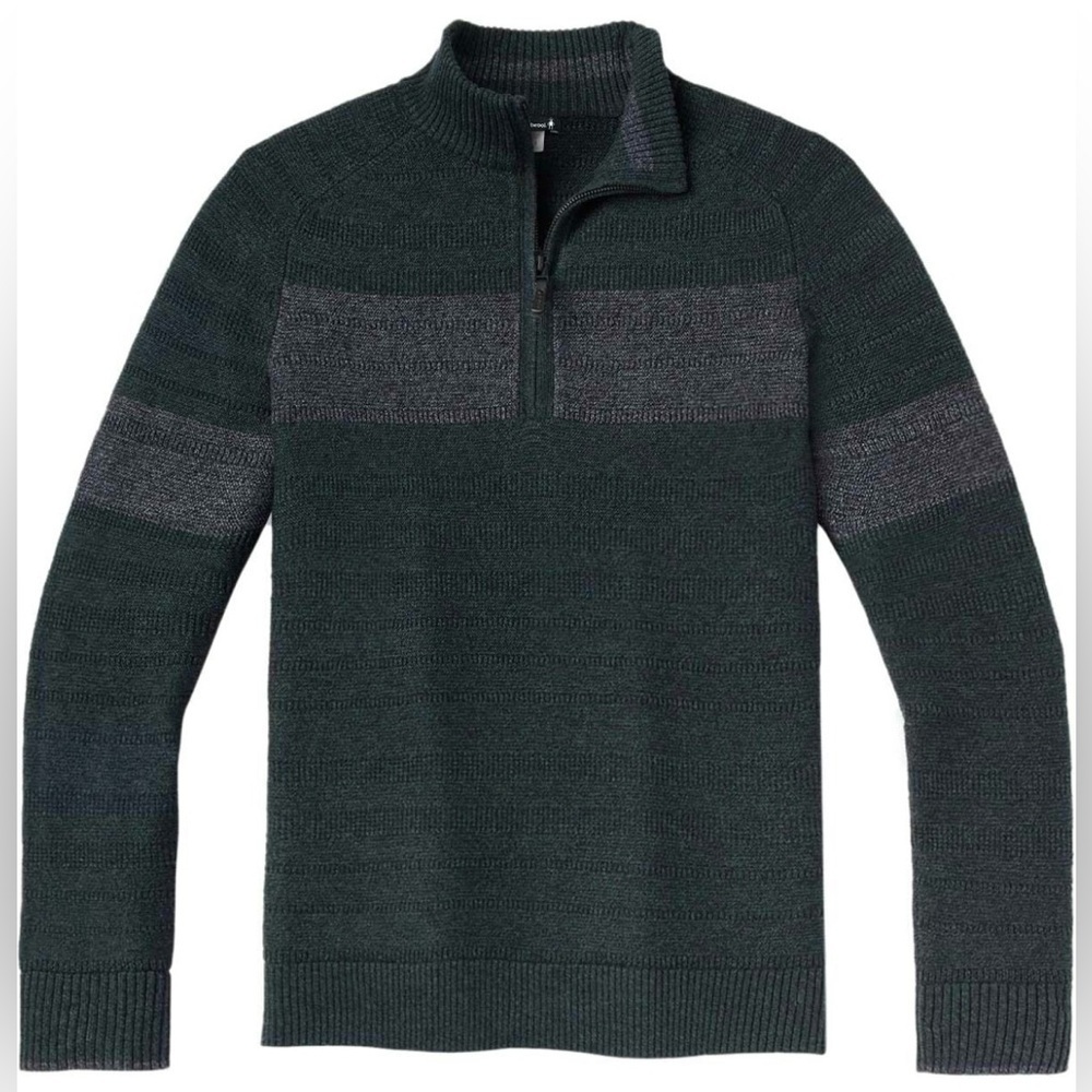 NWT Mens Smartwool Ripple Ridge Half Zip Sweater XL Brand New Wool Mid Layer
